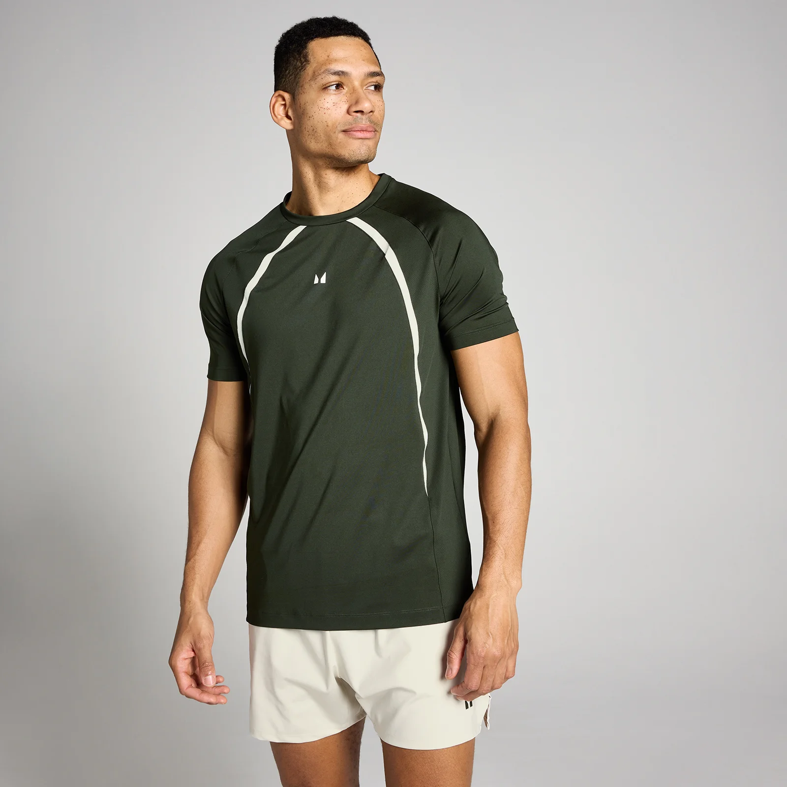 T-shirt à empiècements MP Training homme - Vert forêt - XS Image 1