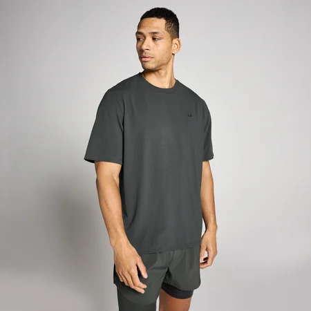 T-shirt oversize coton modal MP homme - Noir délavé