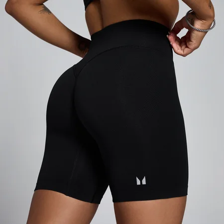 Short sans coutures taille moyenne Tempo MP femme - Noir