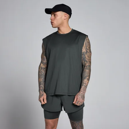 Débardeur mesh oversize Hybrid MP homme - Noir délavé