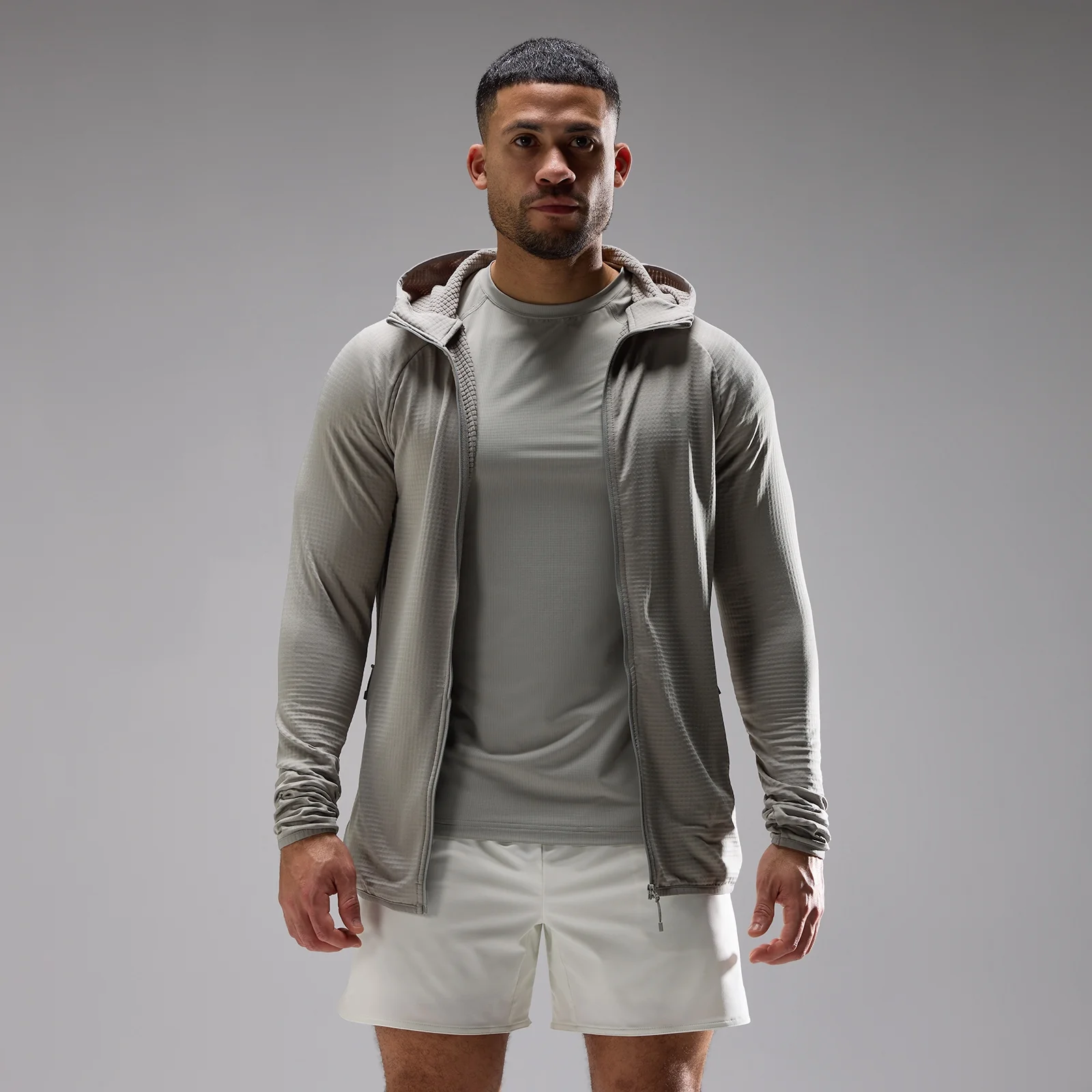 Sweat à capuche Training Ultra Gridded MP homme - Fossile - XS Image 1