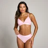 Brassière col V MP femme - Rose pâle