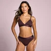 Brassière col V MP femme - Caramel