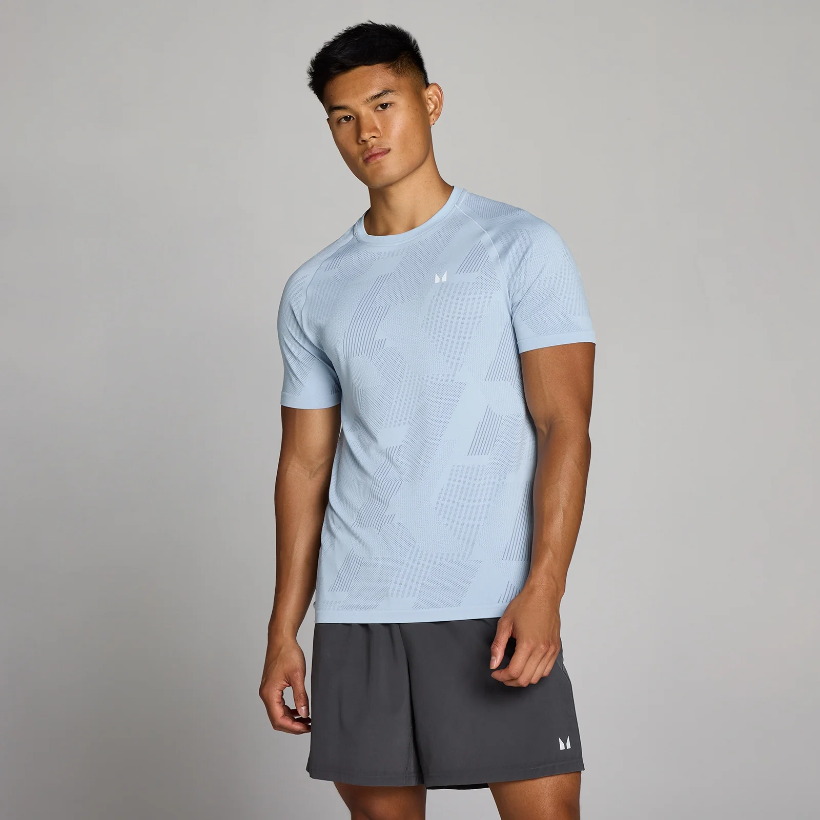 T-shirt sans couture MP Tempo Pillar Graphic homme - Bleu brise - L Image 1