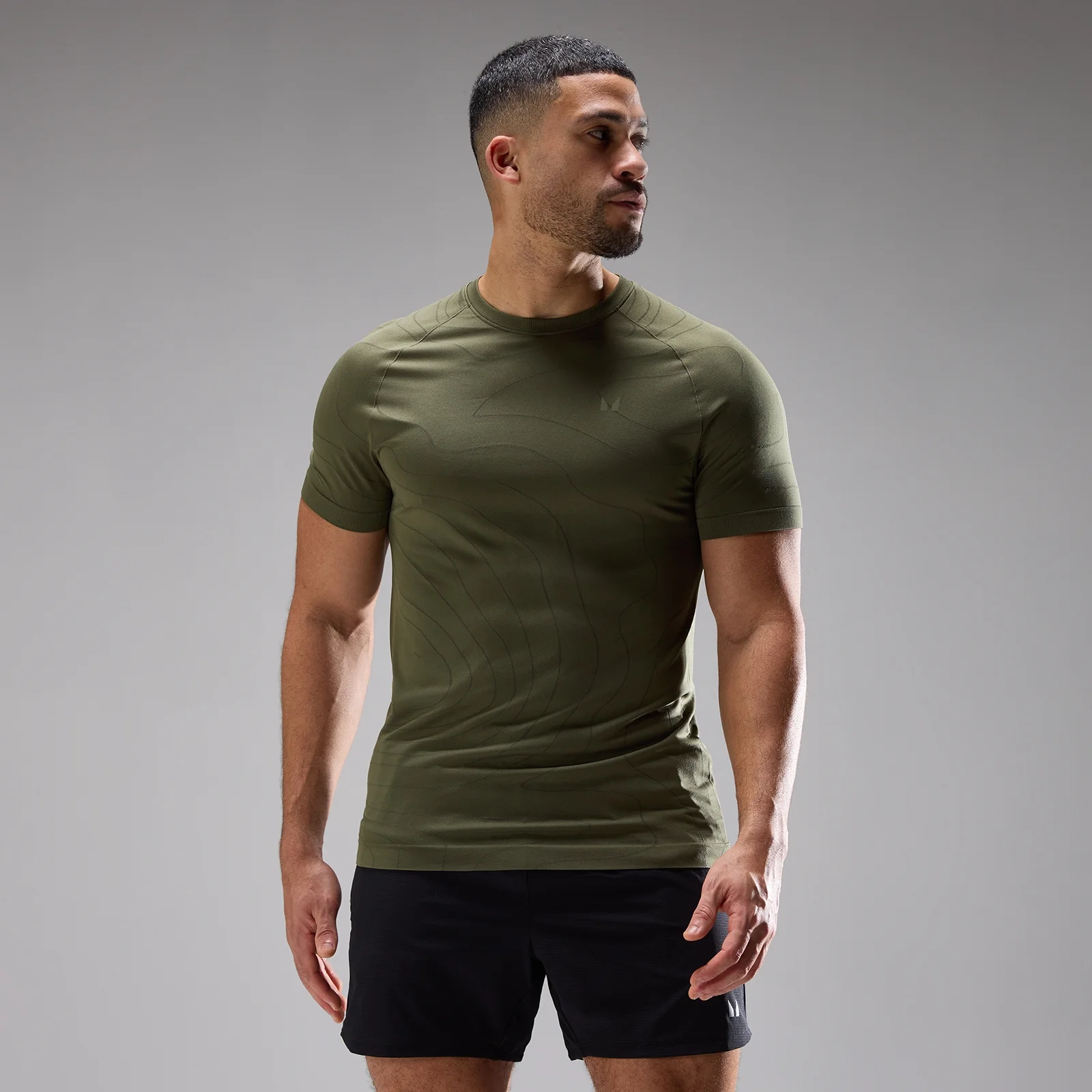 T-shirt sans couture Velocity Ultra MP homme - Olive poussiéreux - XS Image 1