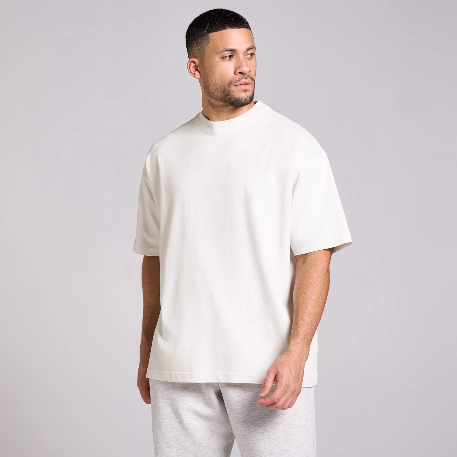 T-shirt oversize en coton délavé MP homme - Blanc vintage - M Image 1