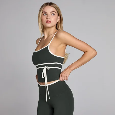 Débardeur Tempo Contrast à nouer MP femme - Noir délavé