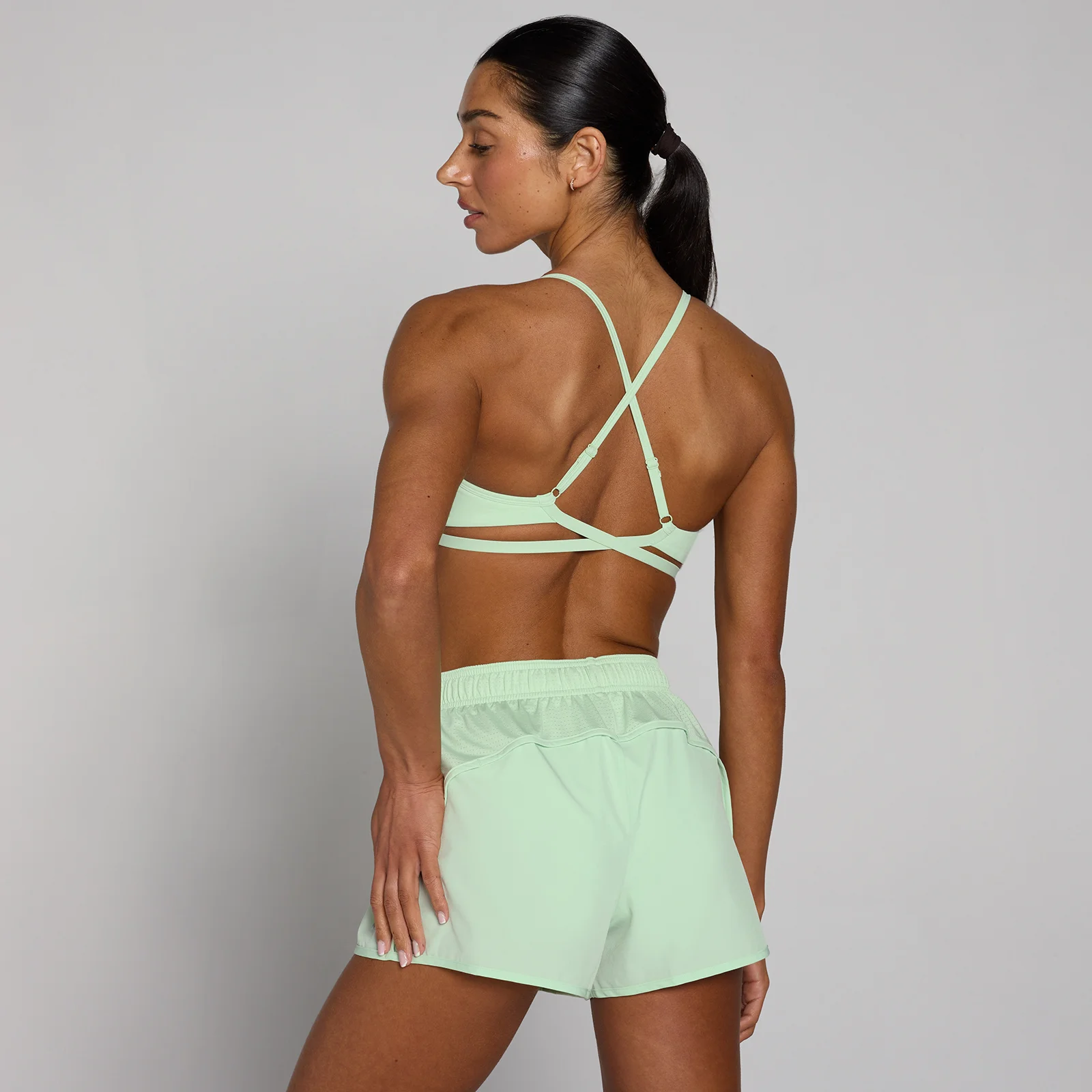 Brassière de sport ajustable dos croisé Tempo MP femme - Citron vert clair - L Image 1