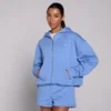Sweat à capuche zippé Basics MP femme - Bleu bleuet