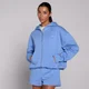 Sweat à capuche zippé Basics MP femme - Bleu bleuet