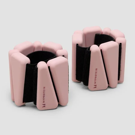 Poids lestés chevilles/poignets en silicone Myprotein avec sac (1 kg) - Rose pâle