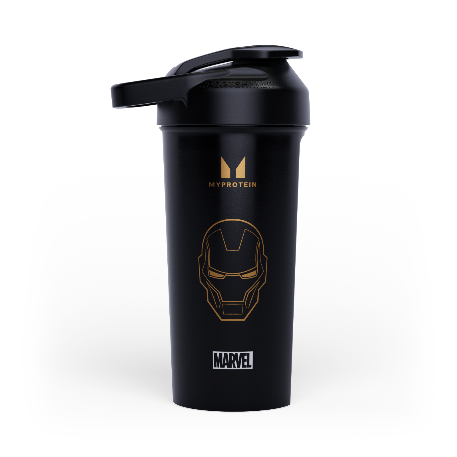 Shaker Myprotein X Sportshaker Iron Man plastique - Noir Image 1