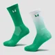 Chaussettes de running MP (lot de 2 paires) - Vert ombré acidulé/Rayures vert citron clair