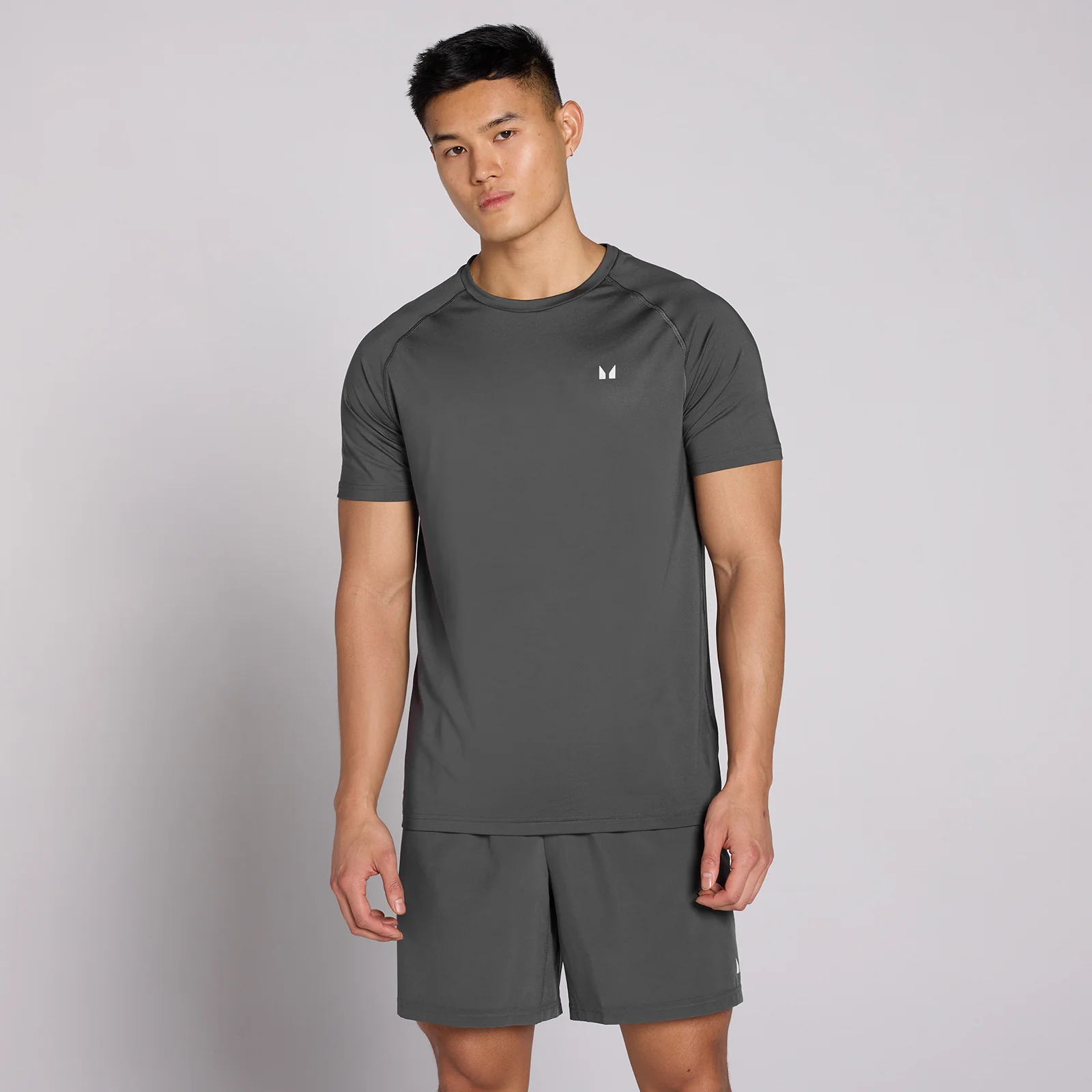 MP Men's Training Short Sleeve T-Shirt - Dark Grey - M Image 1