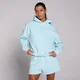 Sweat à capuche oversize graphique Basics SGS MP femme - Bleu ciel