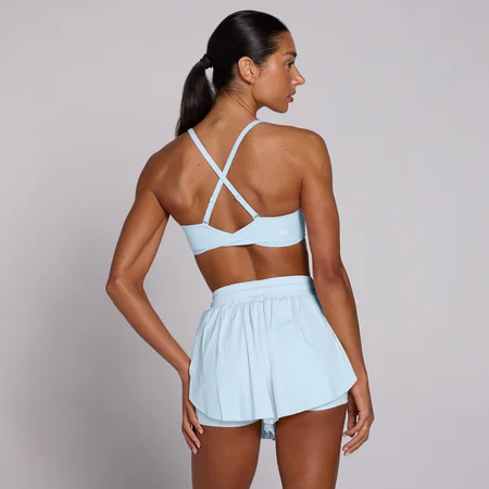Brassière de sport dos torsadé Tempo MP femme - Bleu ciel