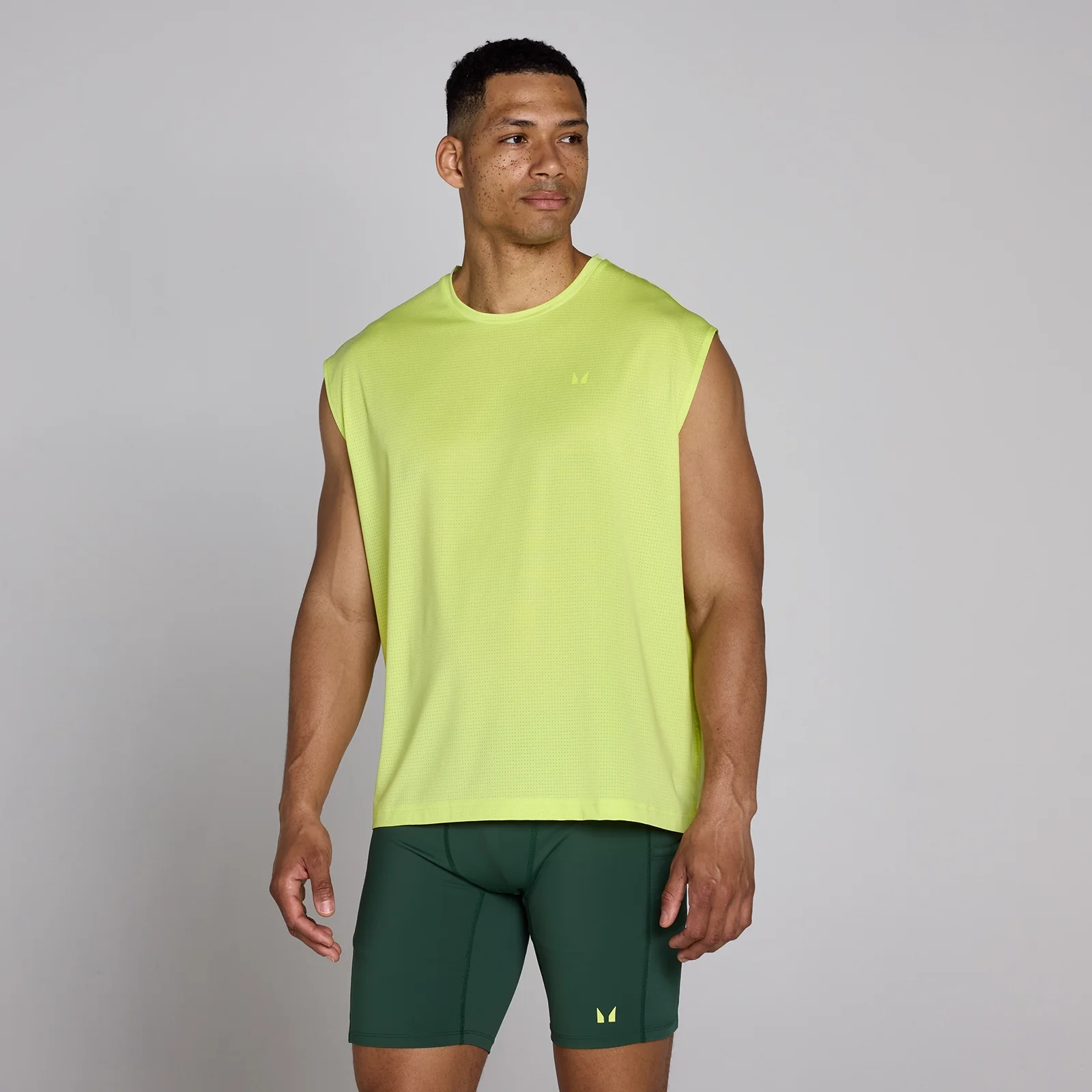 Débardeur oversize à mesh MP Hybrid homme - Vert citron - S Image 1