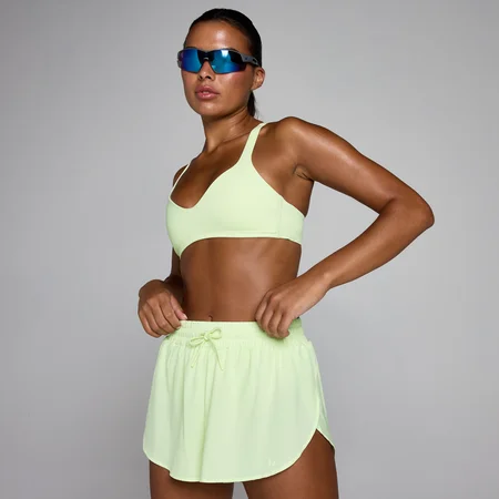 Brassière de sport dos torsadé Tempo MP femme - Citron vert délavé