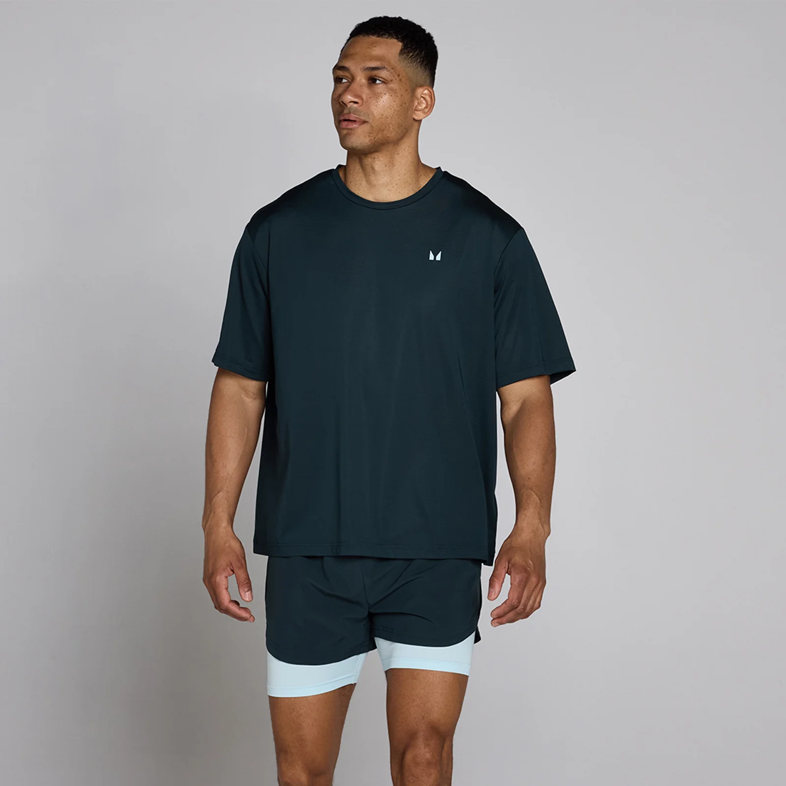 T-shirt mesh oversize Hybrid MP homme - Bleu délavé - XS Image 1