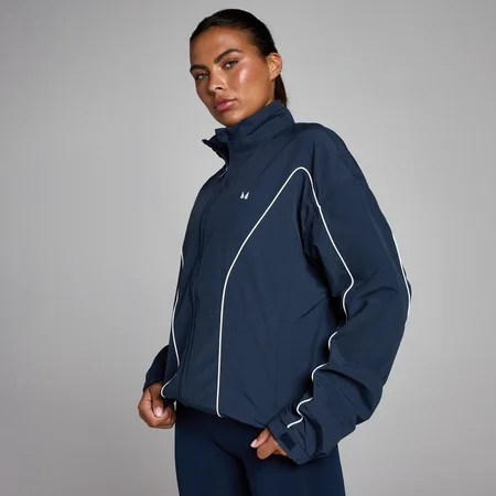 Veste tissée contrastée Tempo MP femme - Bleu nuit