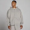 Hoodie oversize MP à fermeture éclair double sens - Gris craie