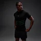 T-shirt sans couture Hero coupe muscle fit MP homme - Noir délavé/Vert alpha
