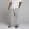 Jogging oversize jambe droite - Gris craie