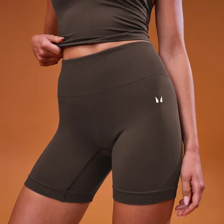 Short MP Tempo Seamless à fronces femme - Cacao