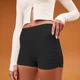 Booty short froncé latéral Tempo MP femme - Noir