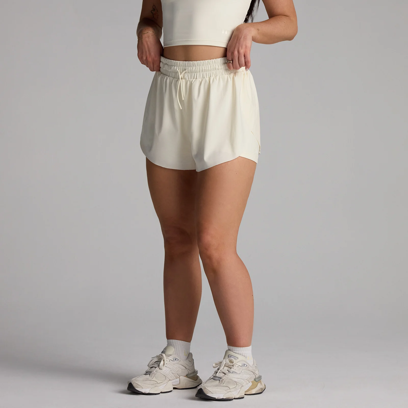 Short 2 en 1 fluide MP Tempo femme - Noix de coco - L Image 1