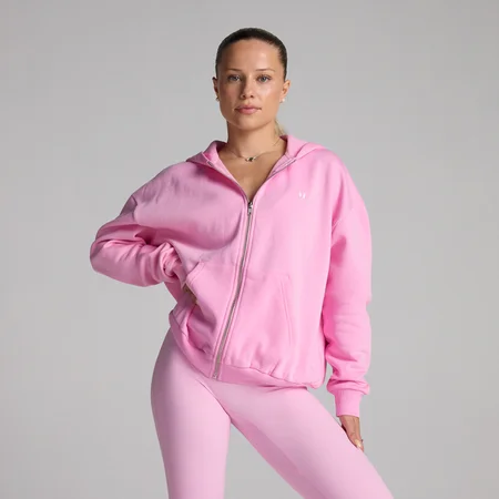 Hoodie zippé Basics MP femme - Rose Cosmo