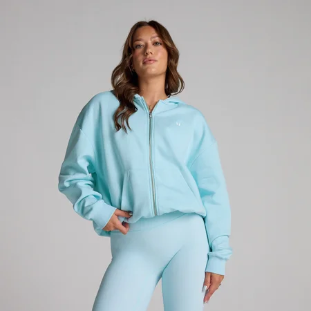 Hoodie zippé Basics MP femme - Bleu ciel