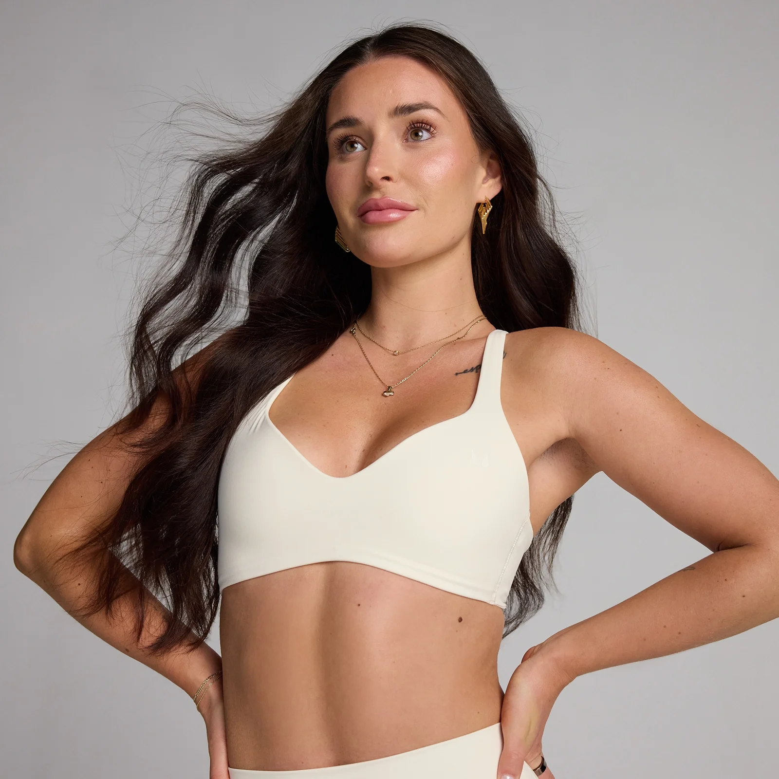 Brassière de sport Tempo à dos torsadé MP femme - Noix de coco - S Image 1