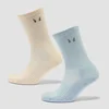 Chaussettes de course MP réfléchissantes (lot de 2 paires) - Beurre/Bleu ciel