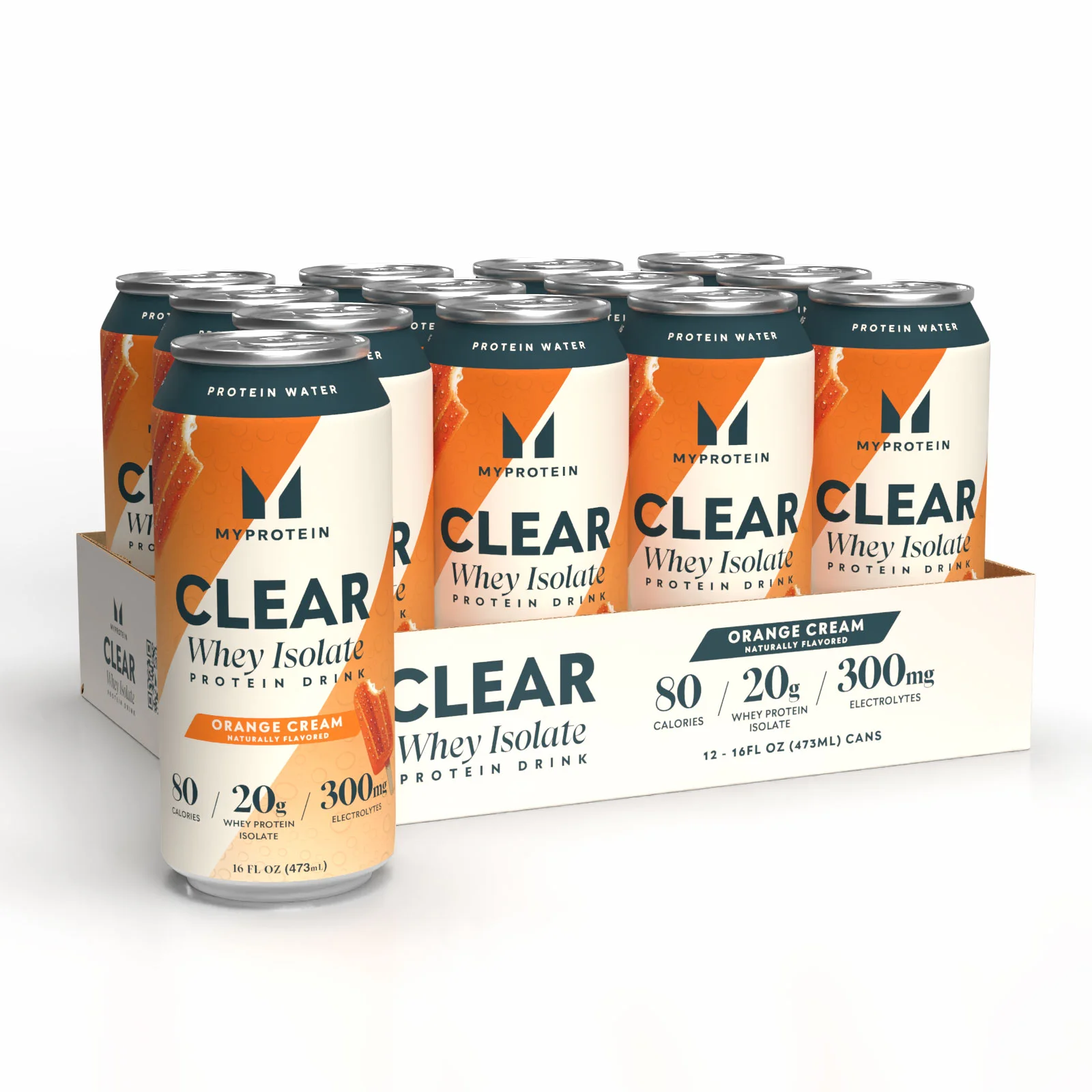 Myprotein Clear Whey Protein Water (Tray) (USA) - 12portions - Crème a l'orange Image 1