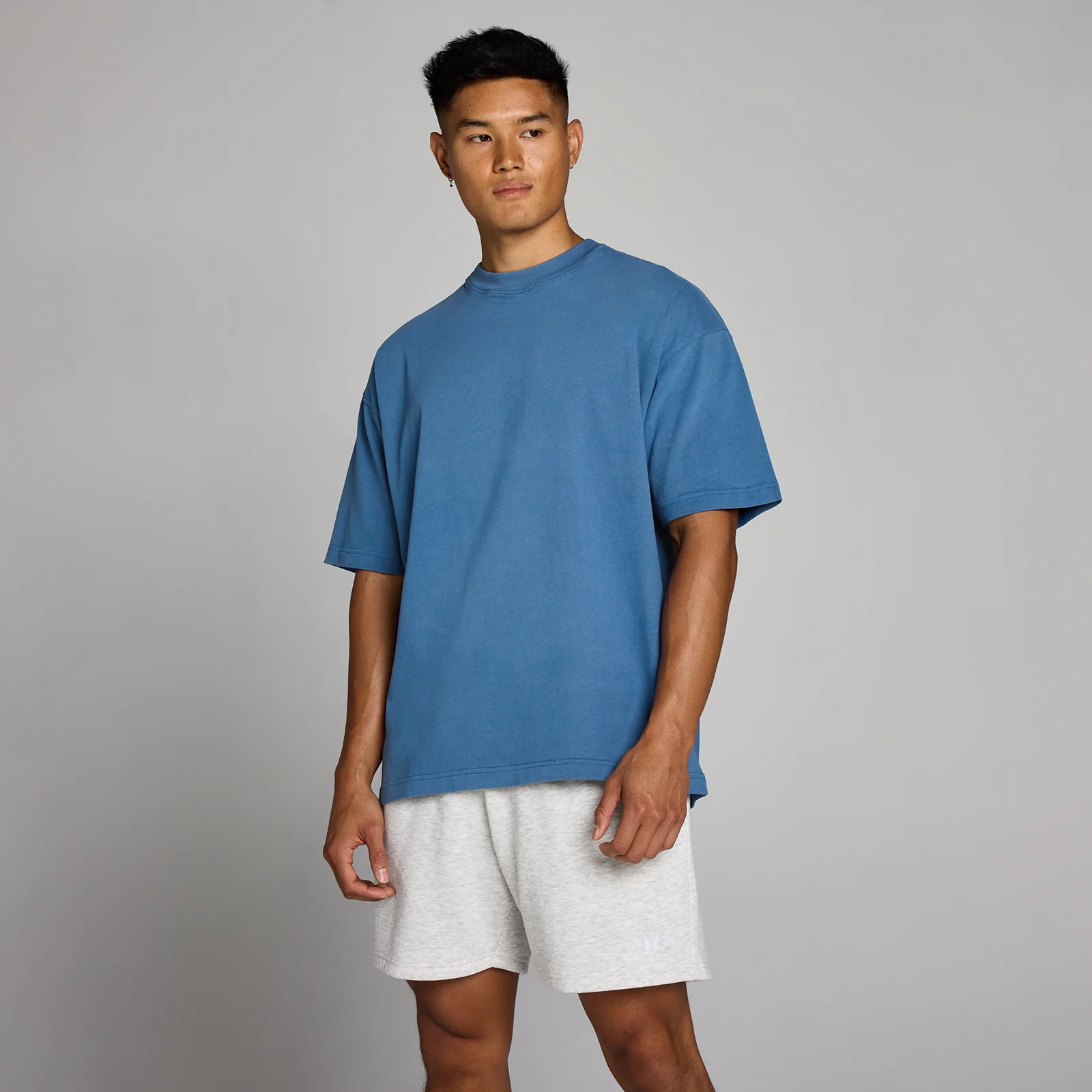 T-shirt oversize en coton délavé MP homme - Bleu piste - XS Image 1
