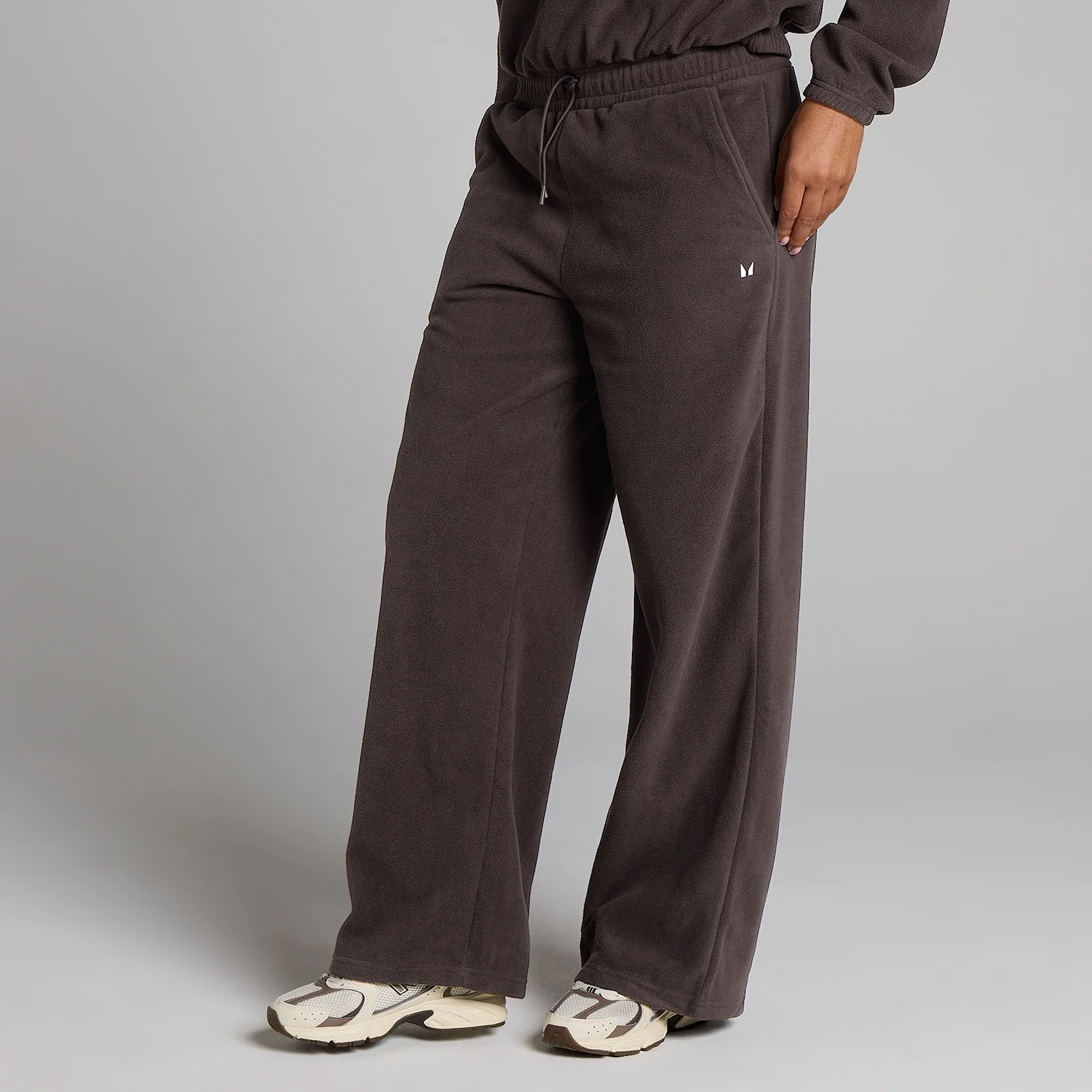 Jogging molleton MP femme jambe droite - Cacao - S Image 1