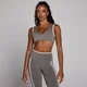 Brassière de sport double épaisseur à détails contrastés Velocity MP femme - Gris cendré