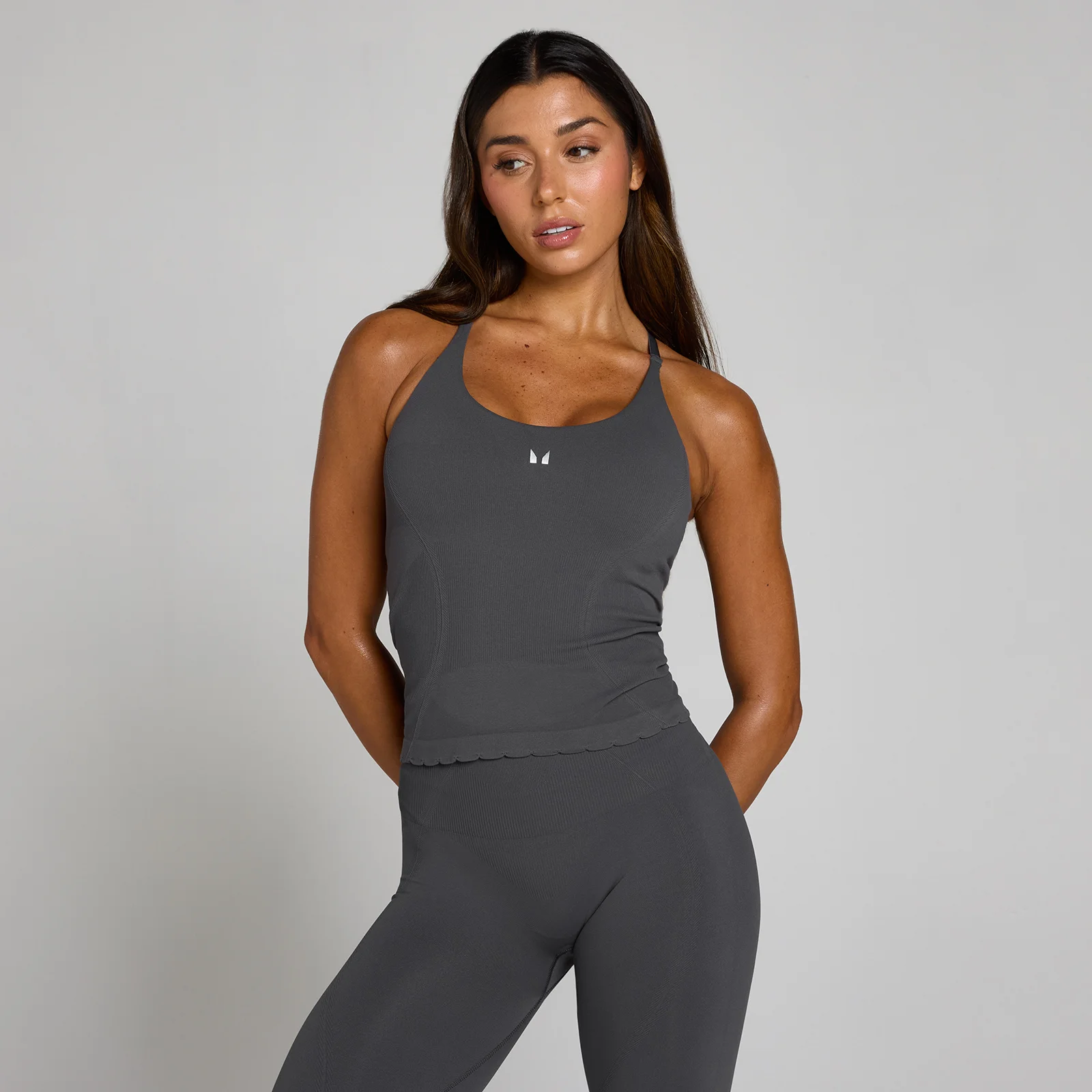Débardeur long sans couture Tempo Ultra MP femme - Gris robuste - XS Image 1