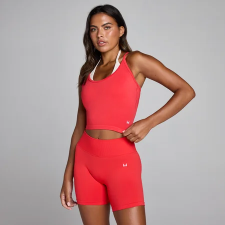 Débardeur superposé sans couture MP femme - Cramoisi
