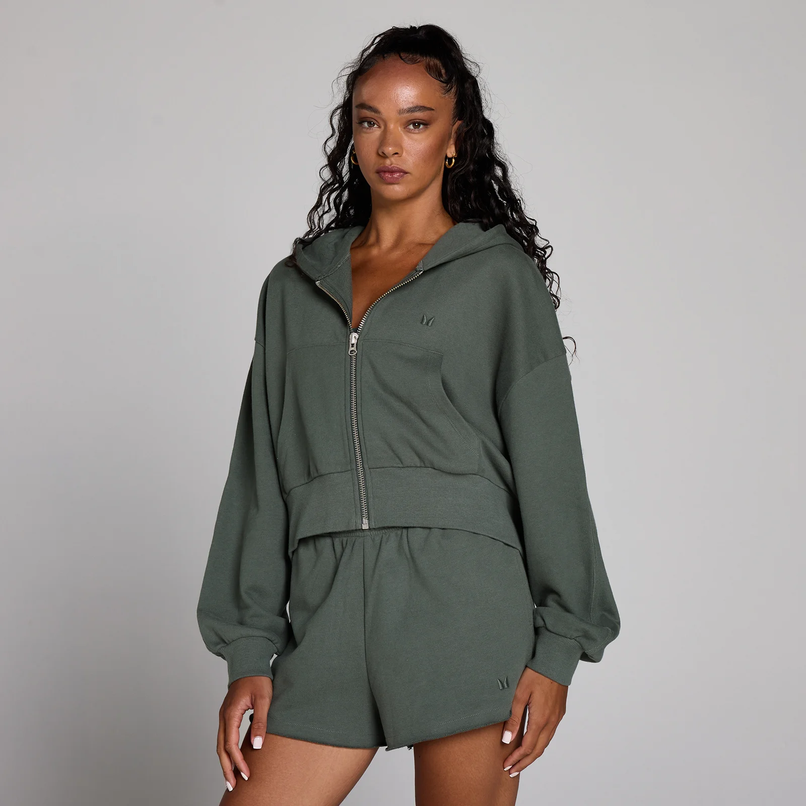 Sweat à capuche zippé Lifestyle MP femme - Vert nuage - S Image 1