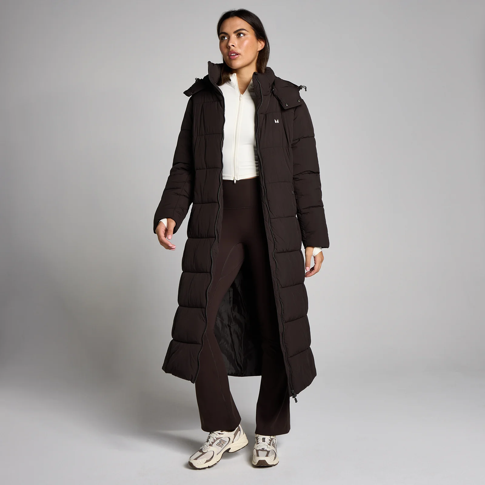 Doudoune longue rembourrée maxi MP femme - Cacao - XS Image 1
