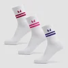Chaussettes mi-hautes rétro rayées MP (lot de 3) - Indigo puissant/Baie intense/Rose puissant