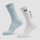Chaussettes de running MP Move Club (lot de 2 paires) - Bleu ciel/Blanc