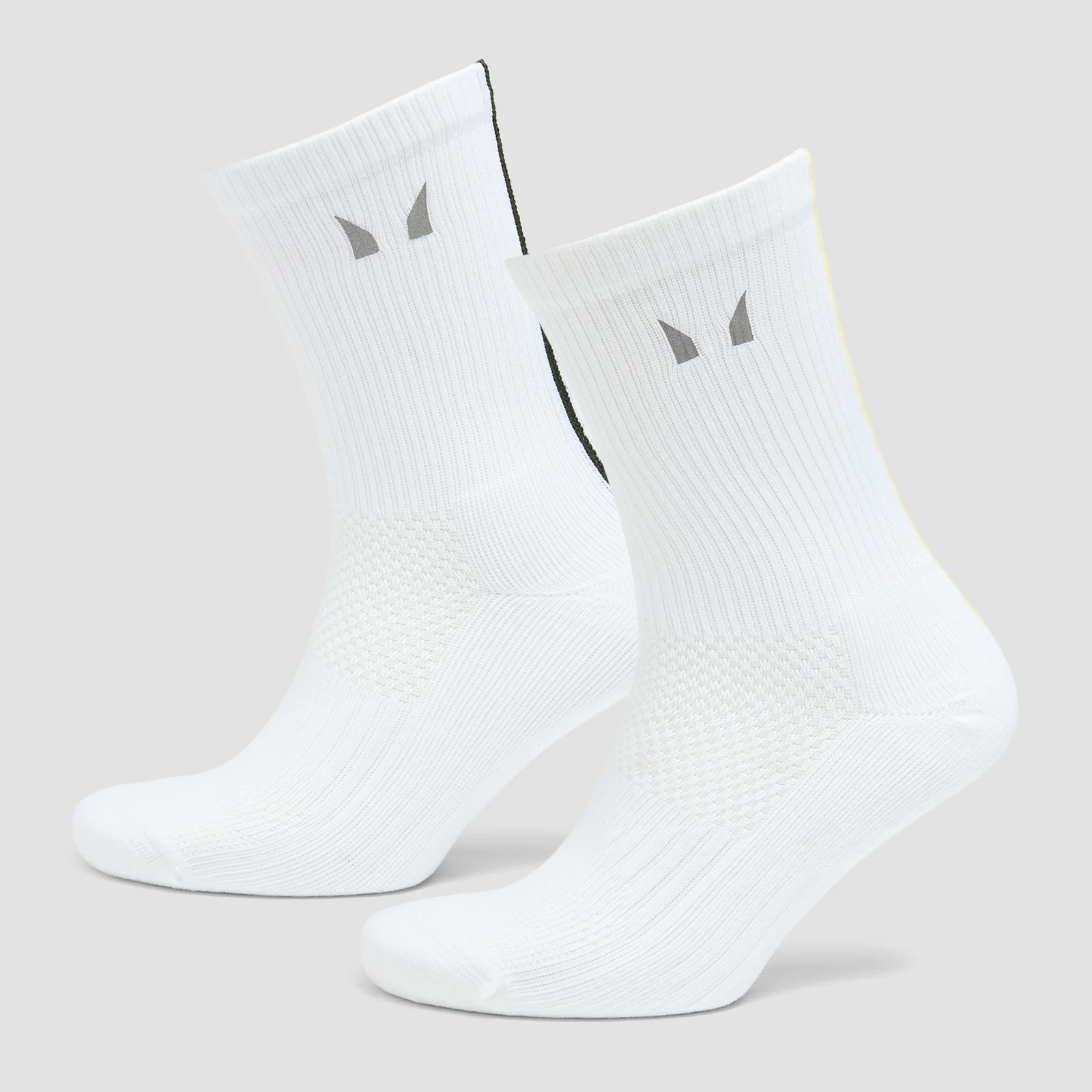 Chaussettes de running MP à rayures (lot de 2 paires) - Crème beurrée/Vert nuageux - UK 6-8 Image 1