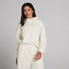 Sweat à capuche en molleton MP femme - Perle