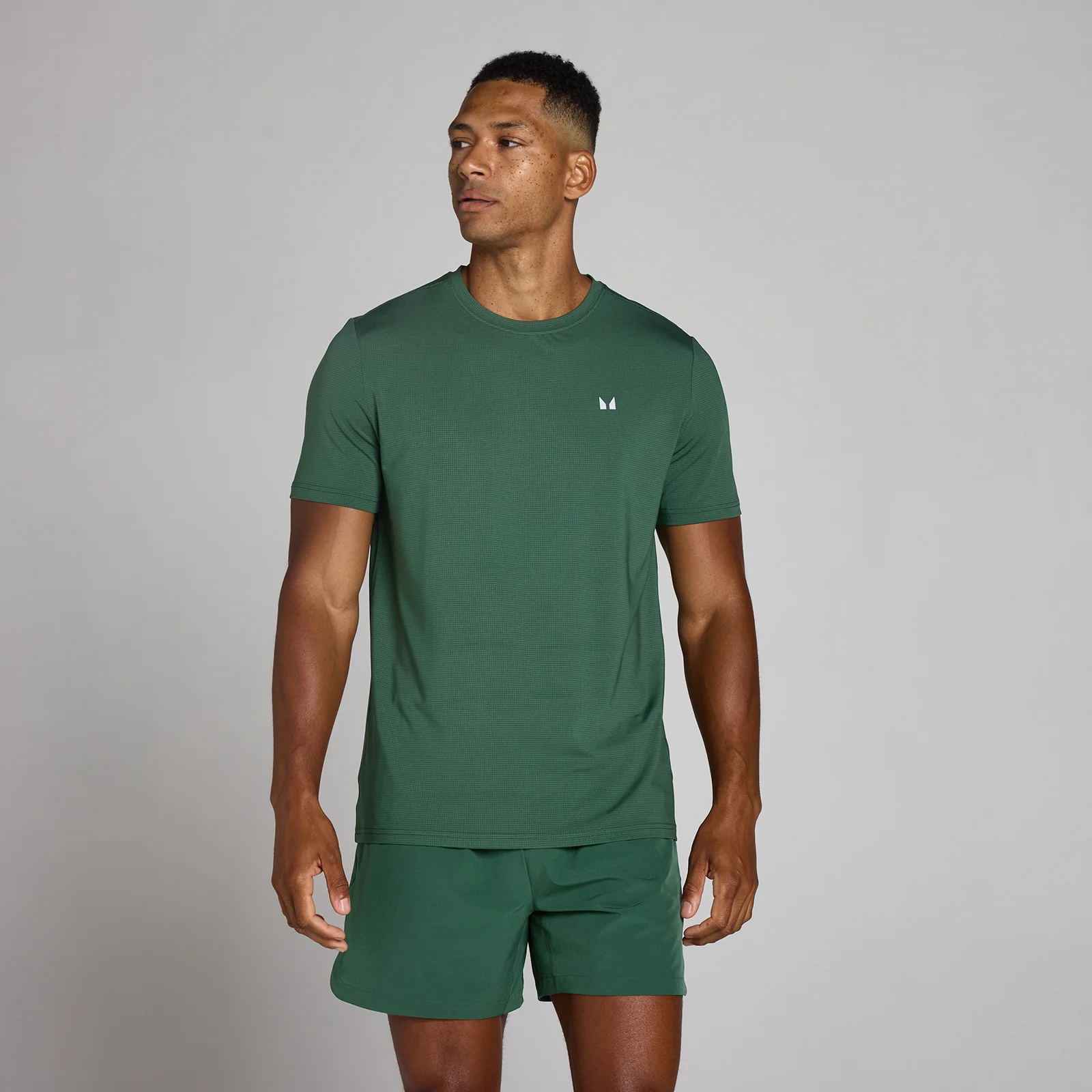 MP Men's Training Grid T-Shirt - Racing Green - XS Image 1