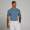 T-shirt côtelé MP Lift coupe muscle fit homme - Ardoise nuit