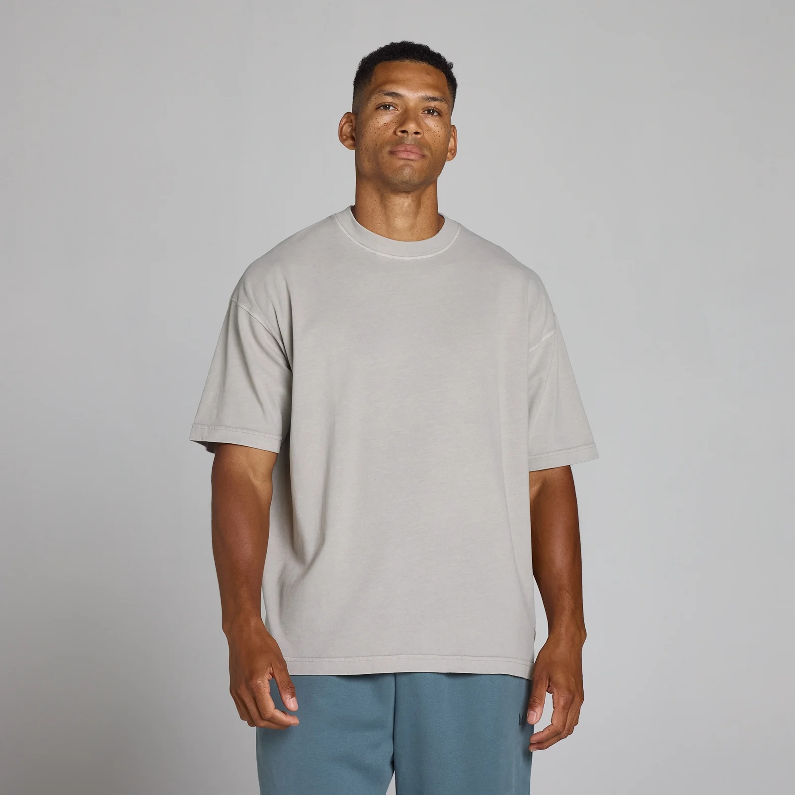 MP Men's Washed Oversized T-Shirt - Chalk Grey - L Image 1