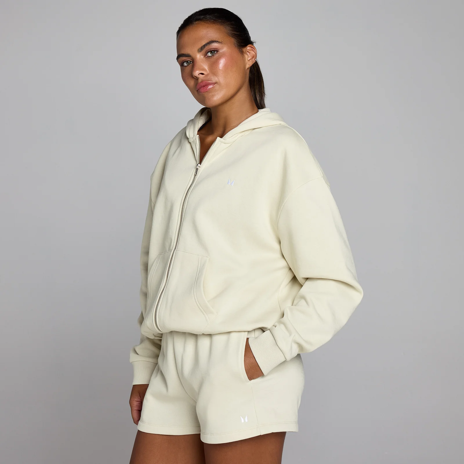 Hoodie zippé Basics MP femme - Poussière du désert - XL Image 1
